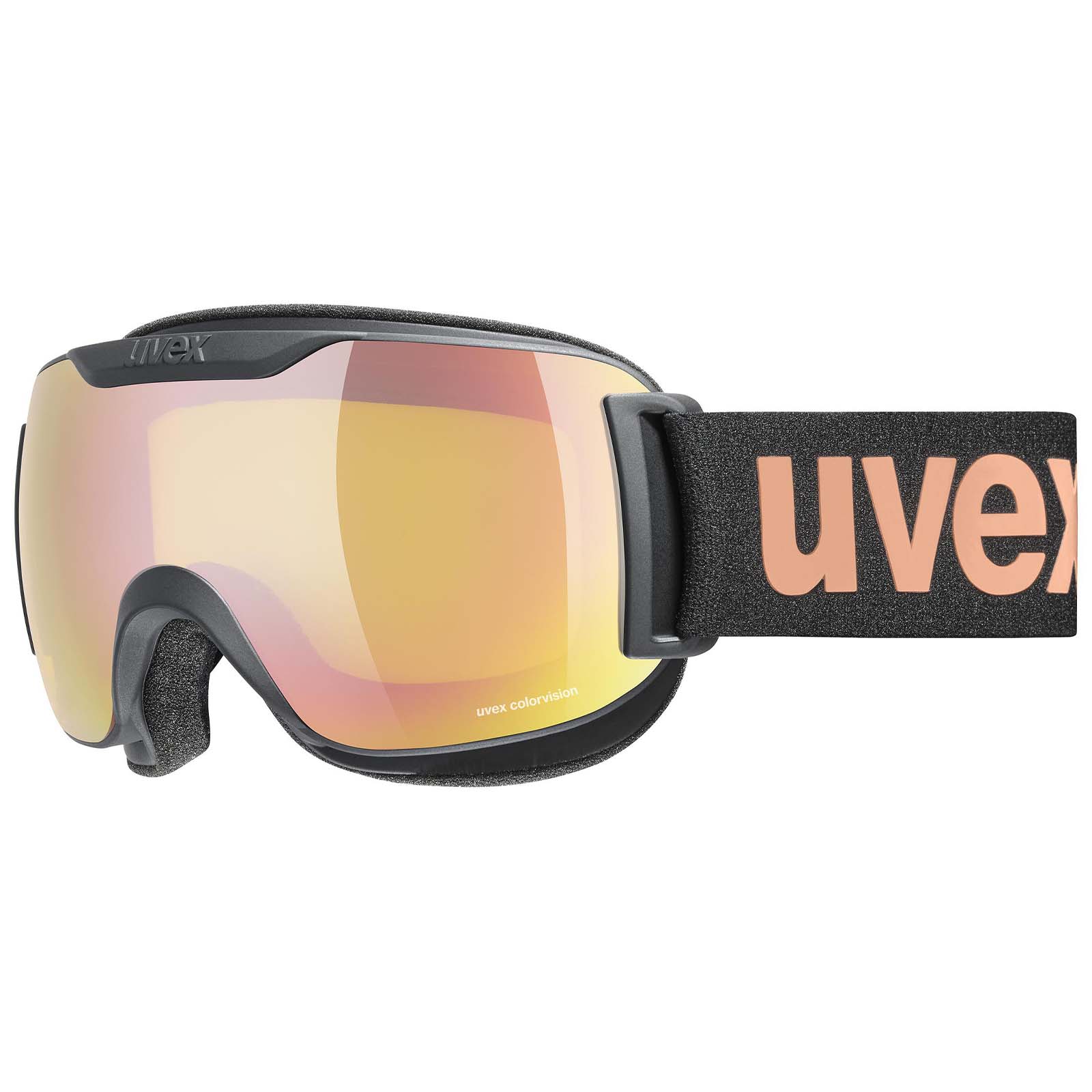 Uvex Downhill 2000 S CV Skibrille black matt/rose-yellow S1