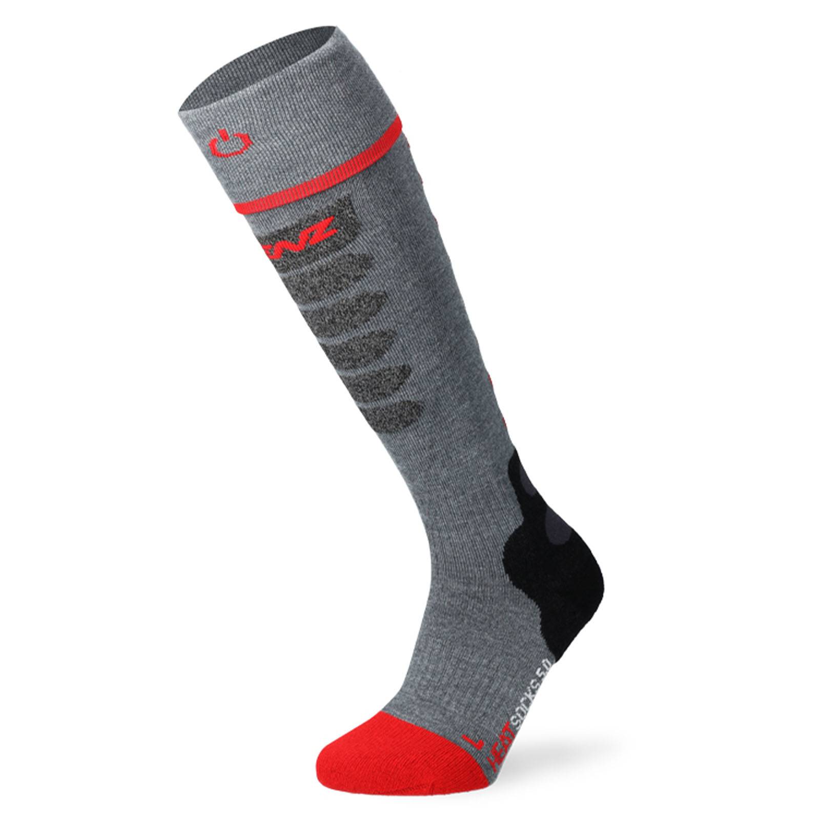 Lenz Heat Sock 5.1 Toe Cap Slim Fit Heizsocken grau