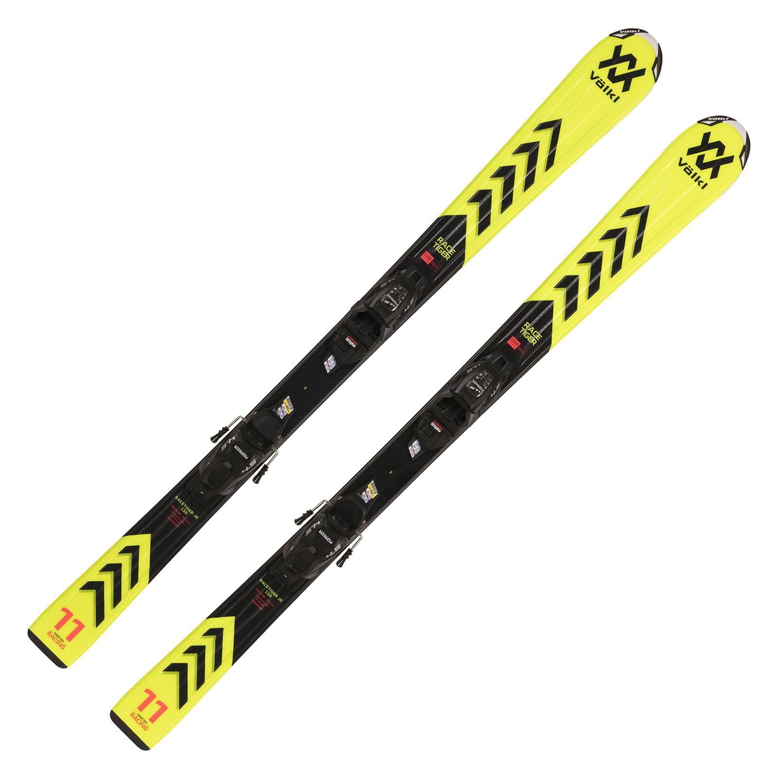 Völkl Racetiger Junior yellow 100-120 cm Kinder Ski Set 2023/24