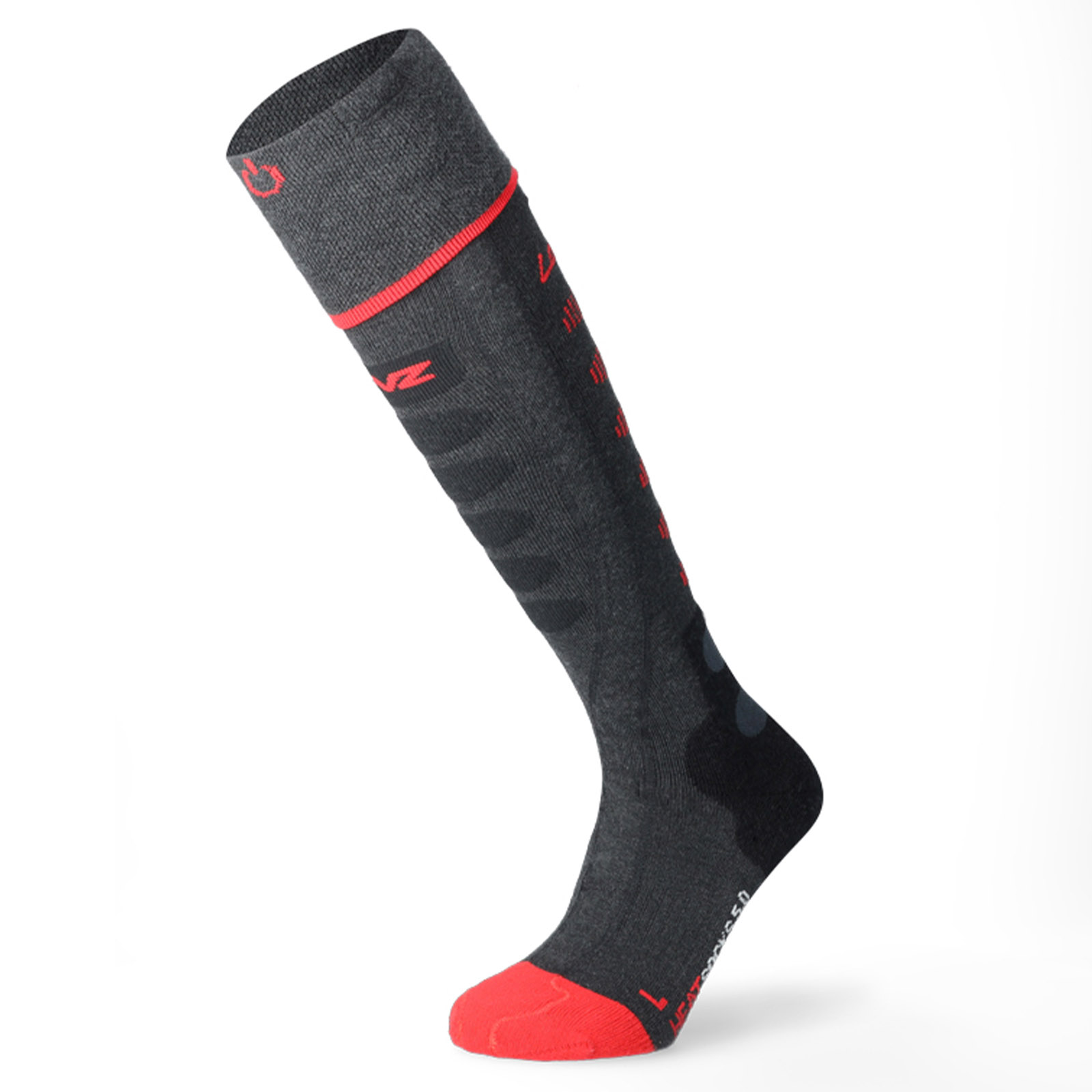Lenz Heat Sock 5.1 Toe Cap Regular Fit Heizsocken grau